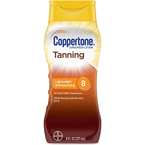 Coppertone Tanning Lotion SPF 8 Sunscreen-8 oz  2 pack