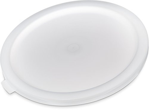 Carlisle 120202 12-75  Diameter x 0-75  Height  White Color  Polyethylene Bains Marie Food Container Cover Case of 6