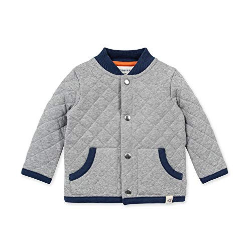 Burt s Bees Baby Baby Sweatshirts  Lightweight Zip-Up Jackets   Hooded Coats  Organic Cotton  Heather Grey-Navy  3-6 Months