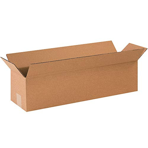 Aviditi 2466 Long Corrugated Cardboard Box 24  L x 6  W x 6  H  Kraft  for Shipping  Packing and Moving Pack of 25