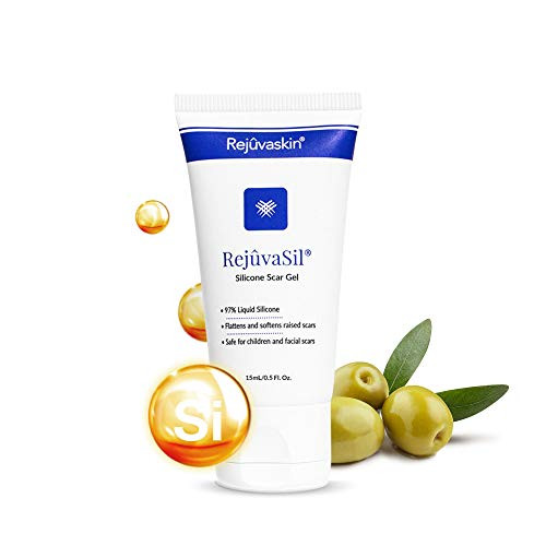 RejuvaSil Silicone Scar Gel  Silicone Gel Treatment for Surgical Scars  Keloids  and Burns  15mL  Rejuvaskin