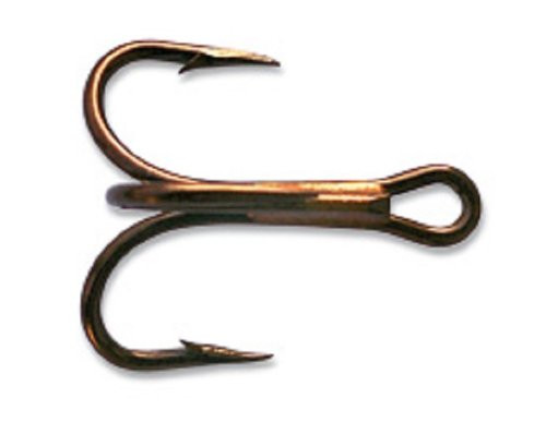 Mustad Classic 4 Extra Strong Musky Treble Hook Pack of 25  Bronze  4-0