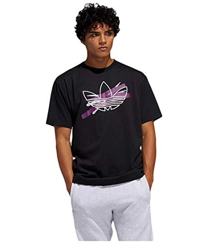 adidas Originals Men s Paint Brush Trefoil Tee Black X-Large