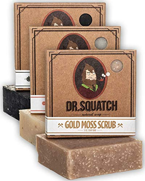 Dr- Squatch Men s Soap Sampler Pack 3 Bars Pine Tar Cedar Citrus Gold Moss Bars Natural Manly Scented Organic Soap for Men 3 Bar Bundle Set Dr- Squatch Men s Soap Sampler Pack 3 Bars Pine Tar Cedar Citrus Gold Moss Bars Natural Manly Scented Organic Soap for Men 3 Bar Bundle Set