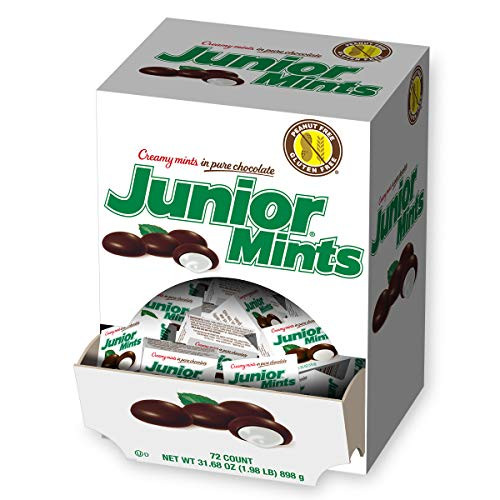 Tootsie Roll Junior Mints  Creamy Mints in Pure Chocolate  Mini-Boxes  72-Count  Multicolor