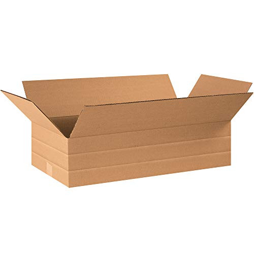 Aviditi MD24126 Multi-Depth Corrugated Cardboard Box 24  L x 12  W x 6  H  Kraft  for Shipping  Packing and Moving Pack of 20
