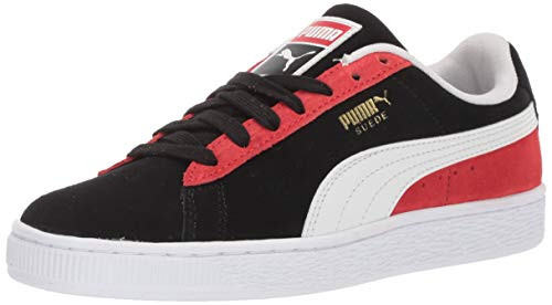 PUMA Baby Suede Classic Sneaker  Black- White-High Risk Red  5 M US Toddler
