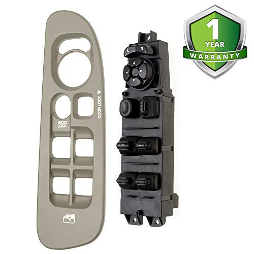 Master Power Window Switch and Bezel 56049805AB for 2002-2009 Dodge Ram 1500 2500 3500  2001-2004 Dodge Dakota  2001-2003 Dodge Durango 2005-2009 Dodge Sprinter 2500 3500 Taupe