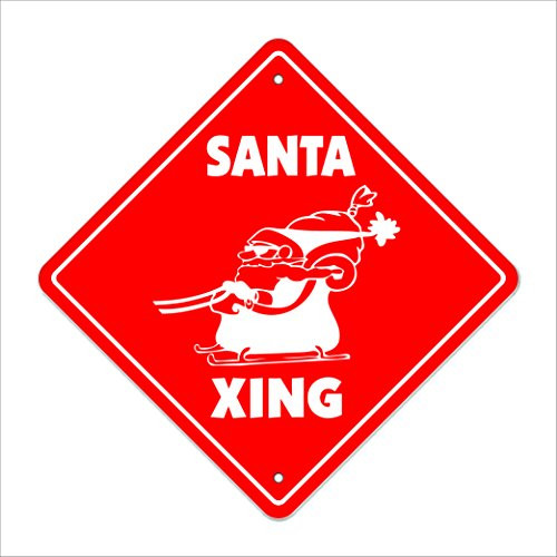 Santa Xing Crossing Sign Zone Xing   Indoor-Outdoor   20  Tall