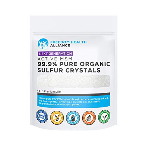 Organic Sulfur Crystals  Premium MSM Supplement to Support Joint Structure  Promote Healthy Skin  Hair  Nails  and Bones 1lb