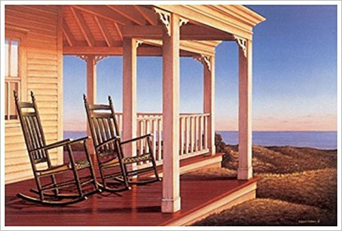 Buyartforless Twilight on the Veranda by Daniel Pollera 36x24 Coastal Art Print Poster
