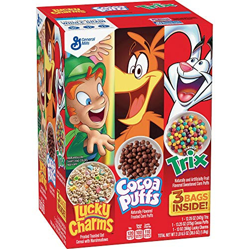 General Mills Lucky Charms  Cocoa Puffs and Trix Cereal Variety Pack  3 pk-