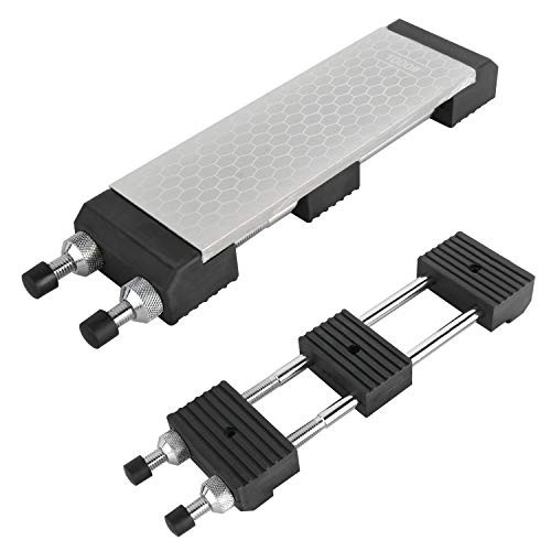 HighFree Diamond Sharpening Stone Double-Sided 400-1000 Grit 8 x 3 Inches Diamond Sharpening Stone Sharpener with Universal Base for Kitchen