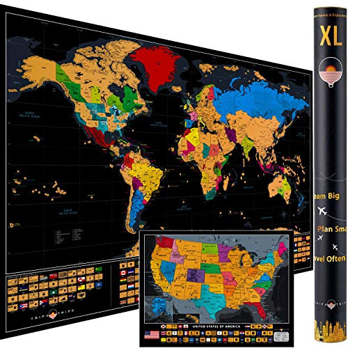 Largest Scratch off Map of the World with Flags USA Map 36 x 24 XL Scratch off World Map Set of Two Scratch off Travel World Map Poster Rich in Detail Travel Map Scratch off Gift for Travelers Largest Scratch off Map of the World with Flags USA Map 36 x 24 XL Scratch off World Map Set of Two Scratch off Travel World Map Poster Rich in Detail Travel Map Scratch off Gift for Travelers