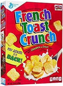 French Toast Crunch Cinnamon   Syrup Breakfast Cereal  11-6 Ounce Box Pack of 3