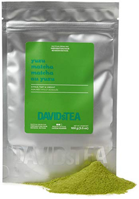 DAVIDsTEA Yuzu Matcha Green Tea Powder  Premium Japanese Matcha Powder with Yuzu  Perfect For Flavoured Iced Matcha  4 oz