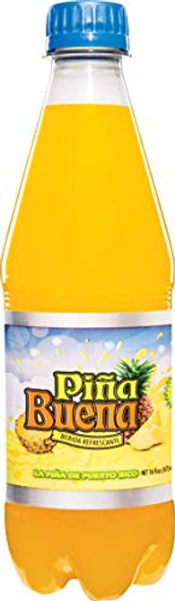 Piña Buena Pineapple Soda From Puerto Rico  16 Ounce  Pack of 12