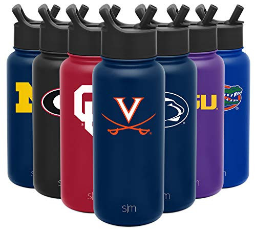 Simple Modern NCAA Virginia Cavaliers 32oz Water Bottle with Straw Lid Insulated Stainless Steel Summit