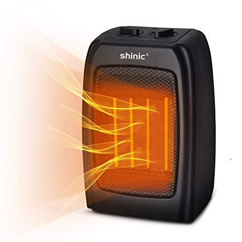 Portable Space Heaters for Indoor Use  Electric Heater for Bedroom and Office  Ceramic Space Heater with Thermostat  Tip-Over and Overheat Protection  1s Fast Heat 1500W-750W-Fan 3 Modes Adjust