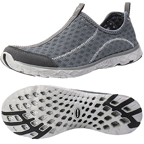 ALEADER Men s Mesh Slip On Water Shoes Dark Gray 12 DM US