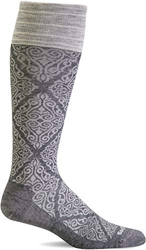Sockwell Women s The Raj Firm Graduated Compression Sock  Charcoal - S-M