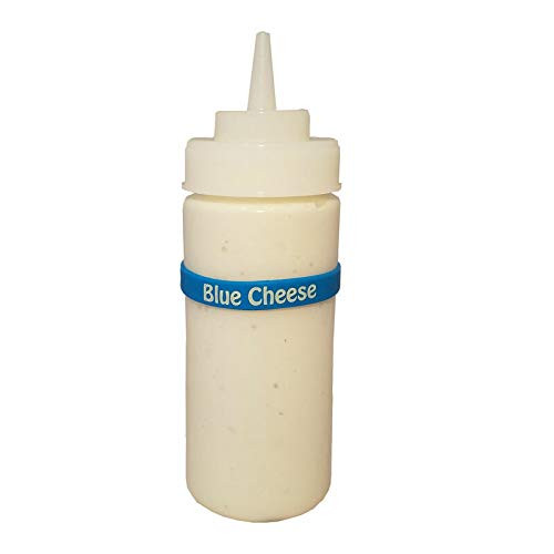 Squeeze Bottle Labels: Clearly Identify each Condiment Container: Squeeze Bottle or FIFO: Blue Cheese Salad Dressing Labels - 10 Pack: Eco Friendly: Made from 100% Recycled Silicone