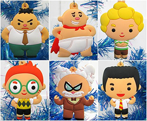 Christmas Tree Ornaments Captain Underpants Set Featuring Harold and Friends