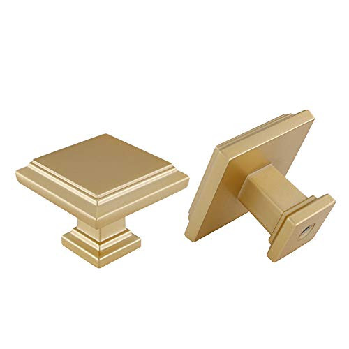 Peaha Cabinet Hardware Knobs Cupboard Knobs 10 Pack - LS9111BB Drawer Knobs Gold Cabinet Door Knob Kitchen Cabinet Knobs