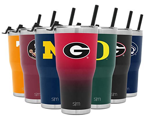 Simple Modern NCAA Georgia Bulldogs 30oz Tumbler with Flip Lid and Straw Insulated Stainless Steel Travel Mug Cruiser - UGA