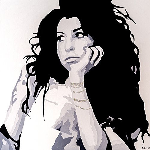 Buyartforless Searching by PopArtQueen 24x24 Art Print Poster Wall Decor Pop Art Poster Amy Winehouse Tribute Piece Poster Pop Art Beautiful Woman Singer Artist