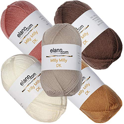 elann Milly Milly DK Yarn | 5 Ball Bag | CP1 001, 103, 105, 106, 110