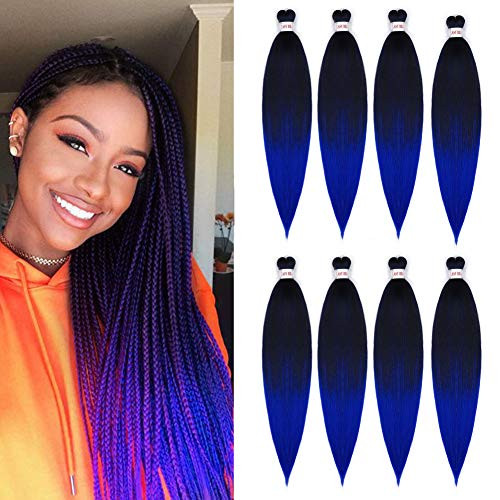 Pre-stretched Braiding Hair Ombre Easy Braid Professional Itch Free Synthetic Fiber Corchet Braids Yaki Straight Texture Hair Extensions 8 packs Braid Hair 26 InchT1B-SF4 Pre-stretched Braiding Hair Ombre Easy Braid Professional Itch Free Synthetic Fiber Corchet Braids Yaki Straight Texture Hair Extensions 8 packs Braid Hair 26 InchT1B-SF4