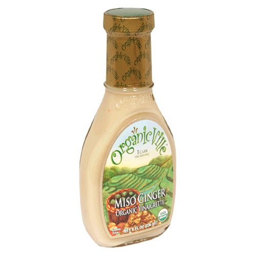 Organicville Miso Ginger Salad Dressing  Case of Six 8-Ounce Bottles