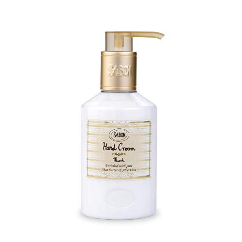 Sabon - Hand Cream for Dry Hands - Shea Butter Aloe Vera - SLS and Paraben Free - Suitable for All Skin Types - With a Pump - Musk Sabon - Hand Cream for Dry Hands - Shea Butter Aloe Vera - SLS and Paraben Free - Suitable for All Skin Types - With a Pump - Musk