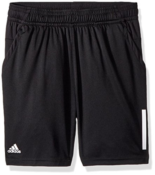 adidas Boys Youth Tennis 3-Stripes Club Short  Black  Small