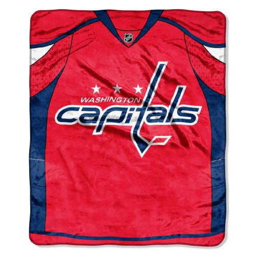 NHL Washington Capitals  Jersey  Raschel Throw Blanket  50  x 60