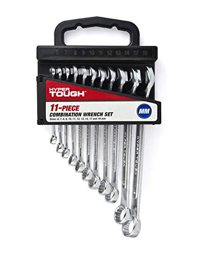 Hyper Tough 11-Piece Combination Wrench Set  Metric