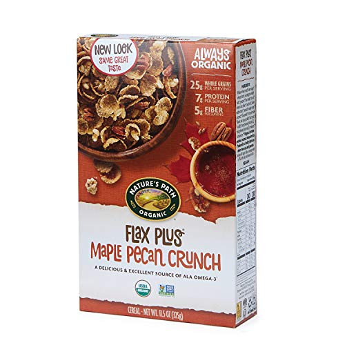 Natures Path Flax Plus Maple Pecan Crunch Cereal  Healthy  Organic  11-5 Ounce Box Pack of 6