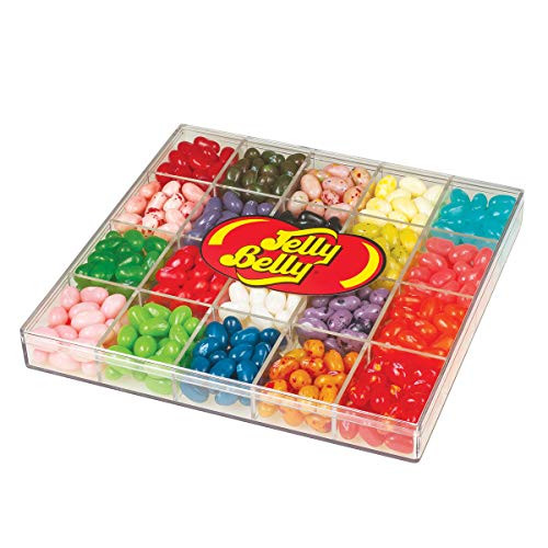 Jelly Belly 20-Flavor Clear Gift Box - Genuine  Official  Straight from the Source