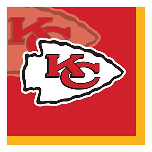 Creative Converting Officially Licensed NFL Paper Beverage Napkins  192-Count  Kansas City Chiefs