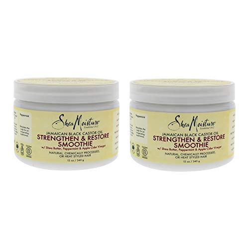 Shea Moisture Jamaican Black Castor Oil Strengthen   Restore Smoothie Cream Pack Of 2  12 Oz