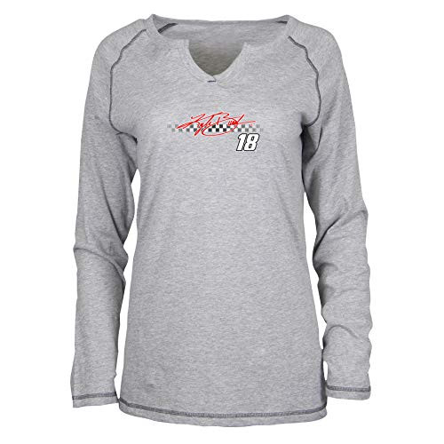 Ouray Sportswear NASCAR Women s W Groove L-S T Kyle Busch  Premium Heather  Medium
