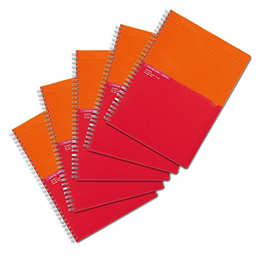 KOKUYO Color Tag B5 Notebook  Ring Notes Series  Orange x 5 pcs and Sticky Note value set