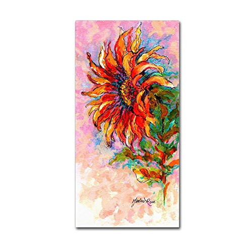 Trademark Fine Art Wcsk Sunflower by Marion Rose, 16x32-Inch Canvas Wall Art