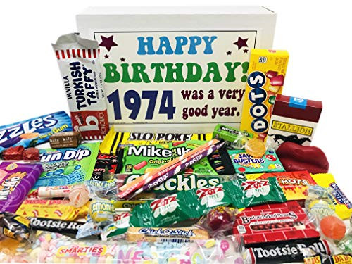 Woodstock Candy ~ 1974 46th Birthday Gift Box of Nostalgic Retro Candy from Childhood for 46 Year Old Man or Woman Born 1974 Jr Woodstock Candy ~ 1974 46th Birthday Gift Box of Nostalgic Retro Candy from Childhood for 46 Year Old Man or Woman Born 1974 Jr