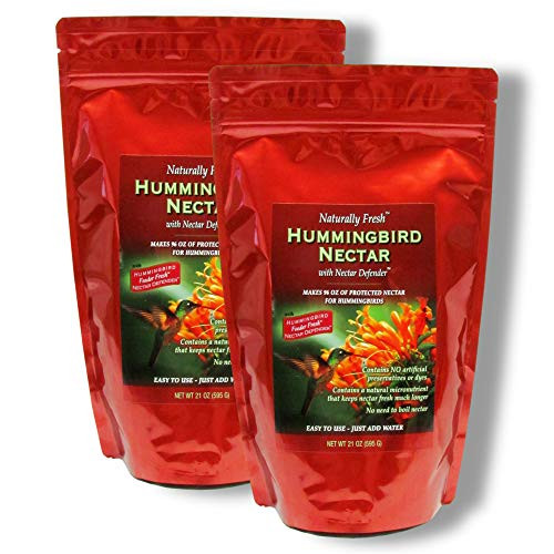 Naturally Fresh Hummingbird Nectar with Nectar Defender  Makes 96 ounces of Clear Hummingbird Nectar  Lasts Longer in Hummingbird Feeders  2 Pack