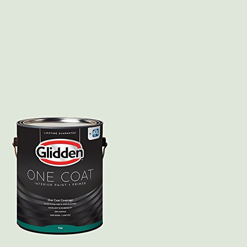 Glidden Interior Paint  Primer  Green Interior Paint -Cloudy Day  One Coat  Flat  1 Gallon