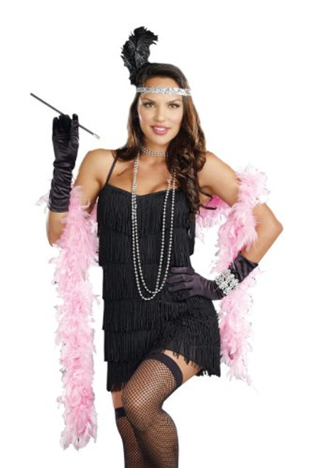 Dreamgirl Women s Flapper Costume  Black  Large Dreamgirl Women s Flapper Costume  Black  Large