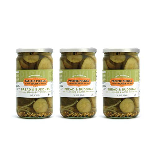 Bread Buddhas 3-pack - Semi-sweet bread and butter pickle chips 24oz Bread Buddhas 3-pack - Semi-sweet bread and butter pickle chips 24oz