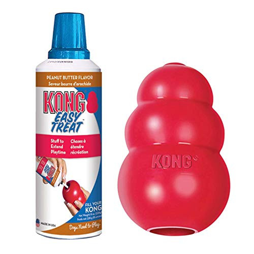 KONG - Classic Dog Toys with Easy Treat Peanut Butter Dog Treats  8 Ounce - for X-Large Dogs